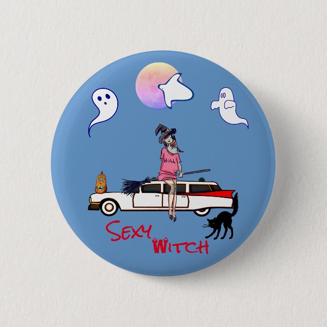 Blue Grey Supernatural 2 Inch Round Button (Front)