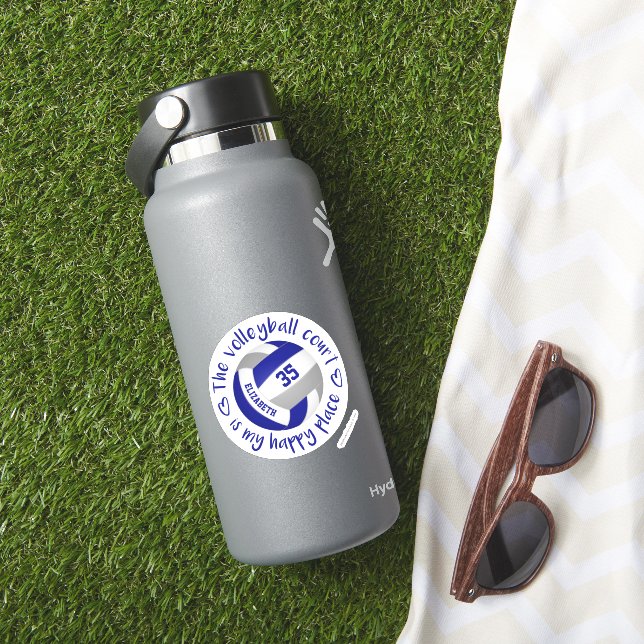 blue grey volleyball court my happy place (HydroFlask Insitu)
