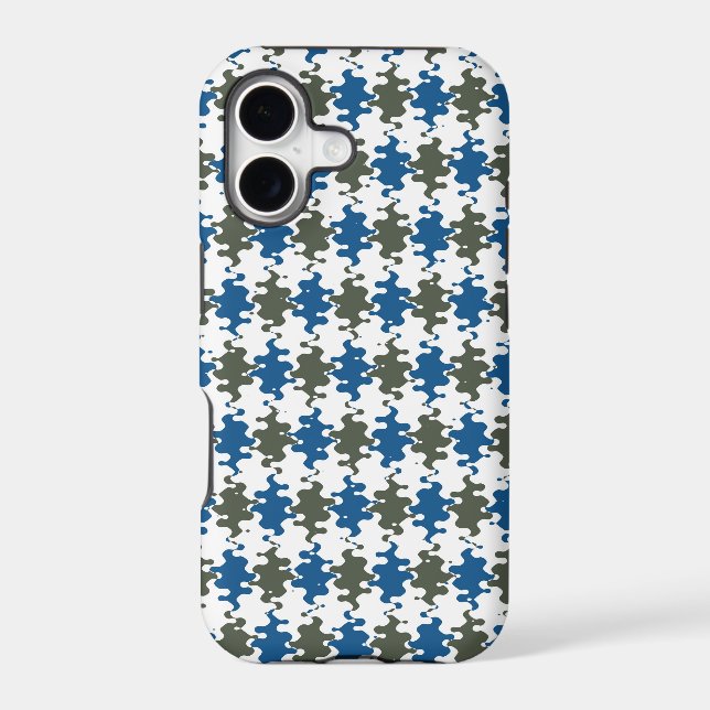 Blue Grey Wave Mosaic Pattern (Back)