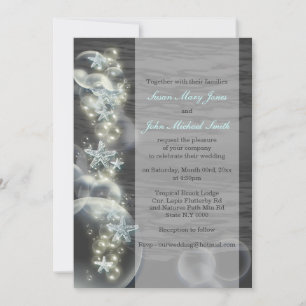 Blue grey wedding engagement anniversary invitation