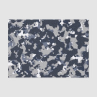 Blue Grey White Camouflage Camo Pattern Party