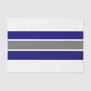 Blue/Grey/White Stripe 18lb Tissue Paper