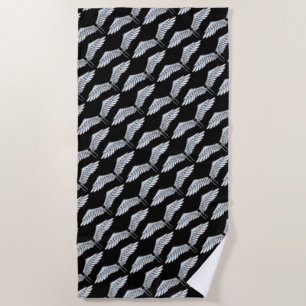 Blue-grey Wings Beach Towel
