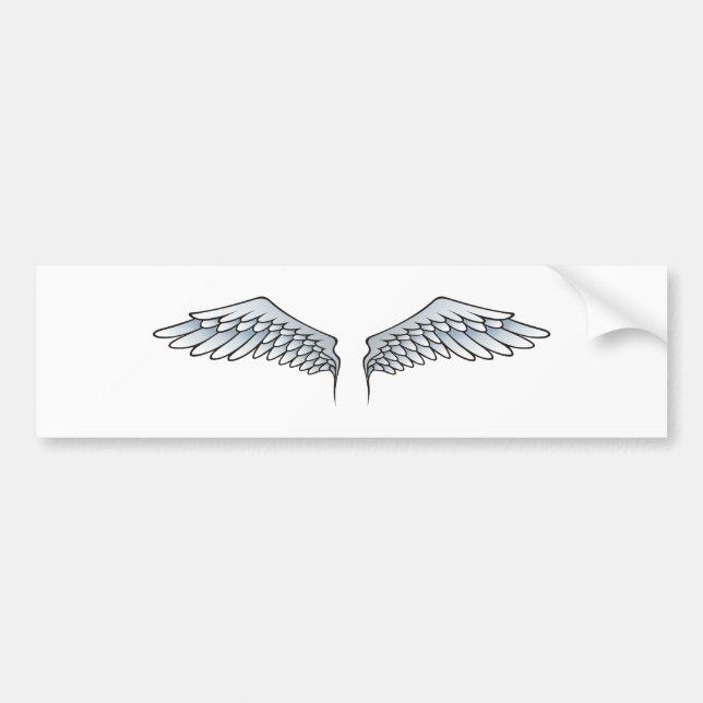 Blue-grey wings bumper sticker (Front)