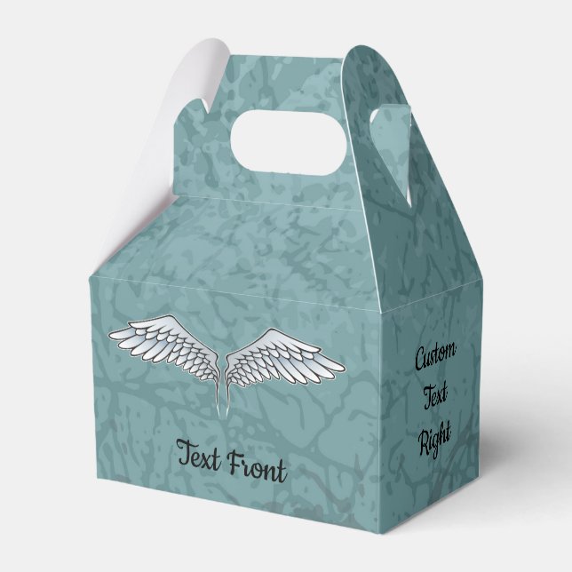 Blue-Grey Wings Favour Box (Front Side)
