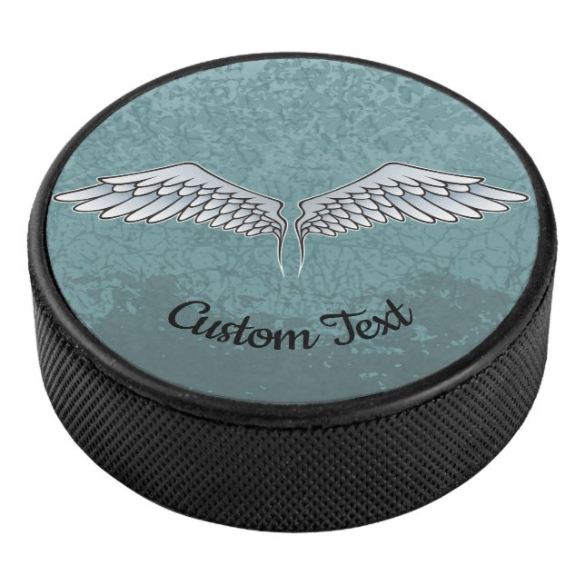 Blue-Grey Wings Hockey Puck (3/4)