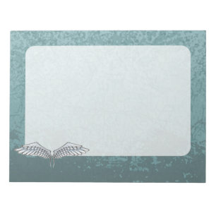 Blue-grey wings notepad