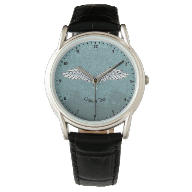 Blue-grey Wings Wristwatch (Front)