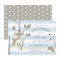 Blue Grey Woodland Fox Hedgehog Baby Shower Card