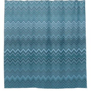 Blue Grey Zigzag Wavy Pattern