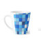 Blue Grid Latte Mug