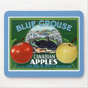 Blue Grouse Canadian Apples Mouse Pad