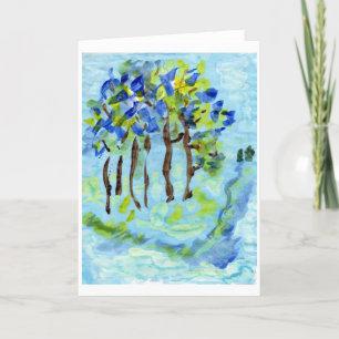 Blue grove note card