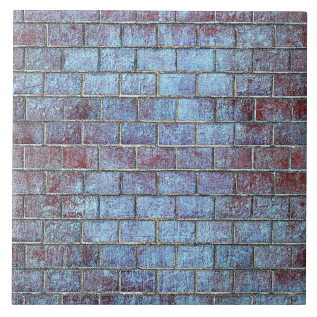 blue grunge brick tile (Front)