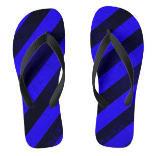 Blue Grunge Stripes Sandals