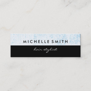Blue Grunge with Plain Black Mini Business Card