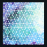 Blue Grungy Geometric Triangle Design Poster<br><div class="desc">This fabulous geometric design blends color with pattern to make a stunning piece of art. The faded blue-purple design has a grungy feel with a hard lined geometric pattern.</div>