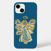 Blue Guardian Angel Art coque iphone personnalisé