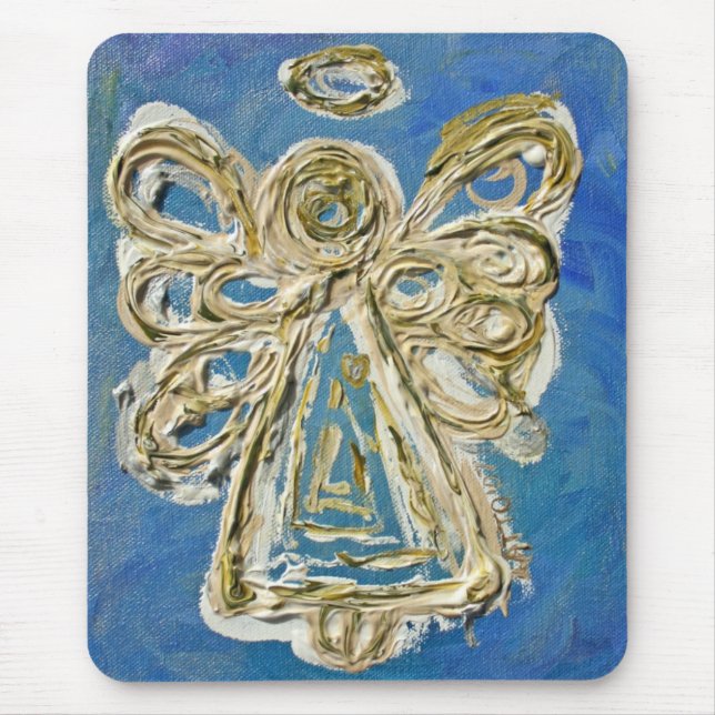 Blue Guardian Angel Mousepads (Front)