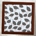 Blue Guinea Hen Pattern Gift Box<br><div class="desc">Lovely little Guinea hen pattern on a blue background.</div>