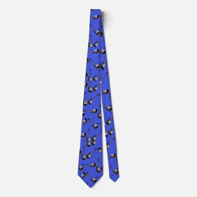 Blue Guitar Men's Tie (Front)