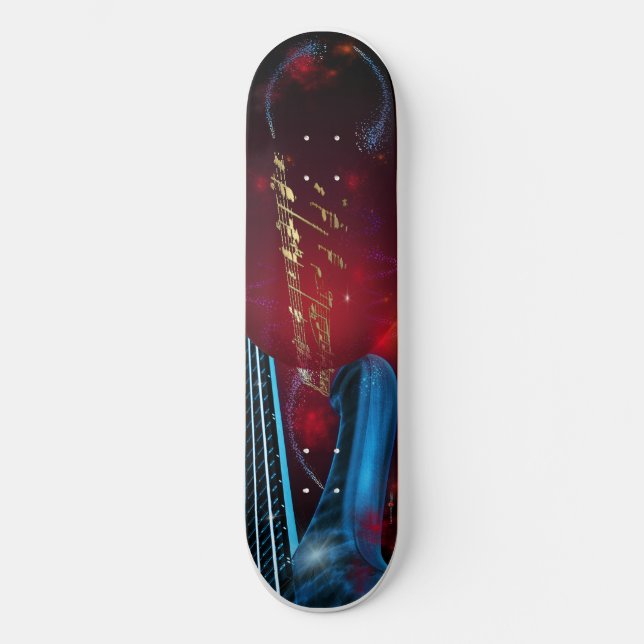 Blue Guitar Skateboard (Front)