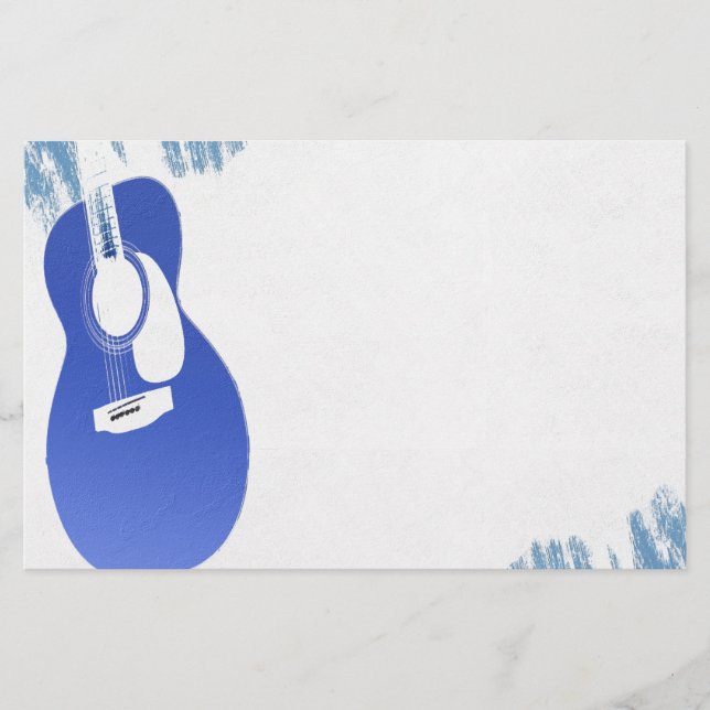 Blue Guitar Stationery (Front)