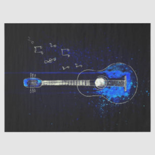 Blue Guitar Tissue Paper
