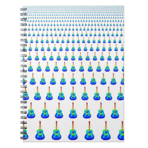 Blue Guitars Spiral Notebook