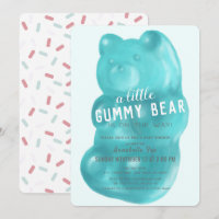 Blue Gummy Bear Boy Baby Shower