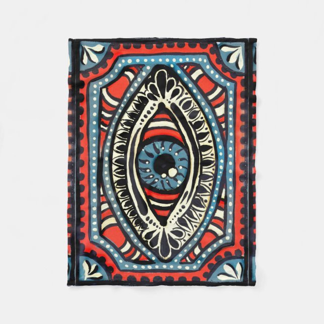 Blue Gypsi Fleece Blanket (Front)