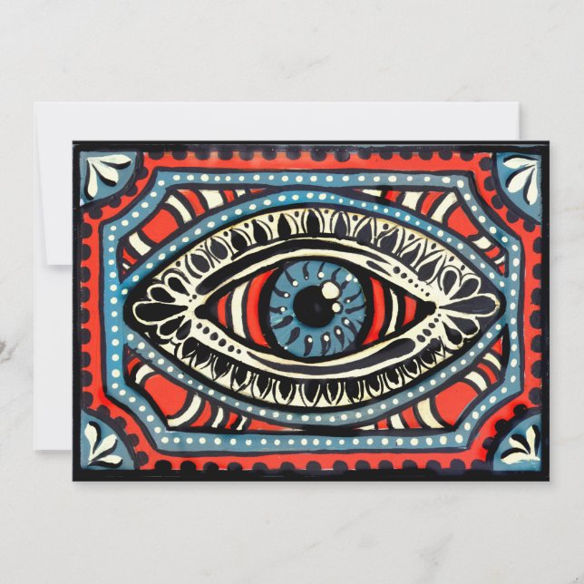 Blue Gypsies Eye Invitation (Front)