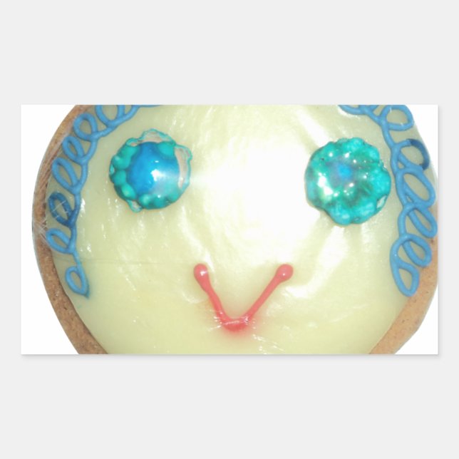 Blue Hair Emoji Art Print/Graphic Sticker (Front)