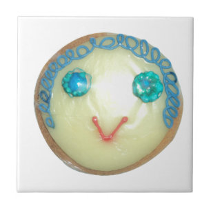 Blue Hair Emoji Art Print/Graphic Tile