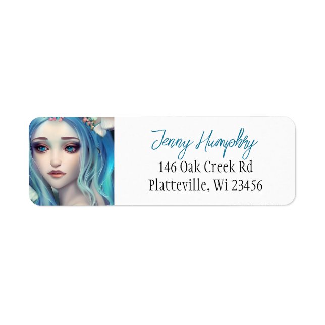 Blue Haired Fairy | Fantasy Art (Front)
