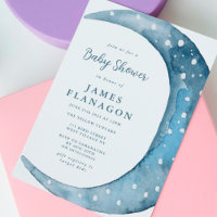 Blue Half Moon | Boy Baby Shower