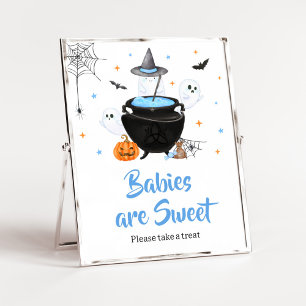 Blue Halloween Baby is Brewing Babies are Sweet Poster