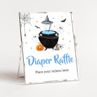 Blue Halloween Baby is Brewing Diaper Raffle