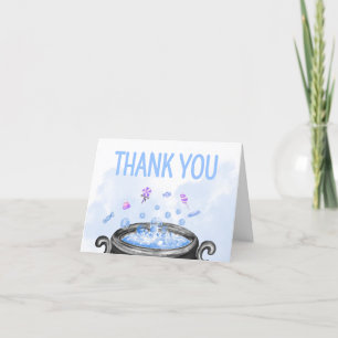 Blue Halloween It's a Boy Baby Shower Thank You Card