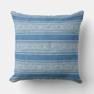 Blue Hamptons Throw Pillow