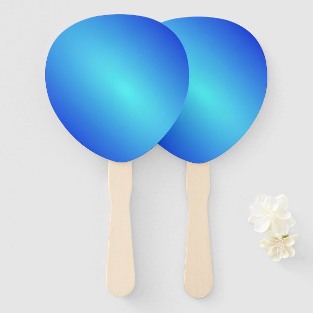 Blue Hand Fan (Front and Back)