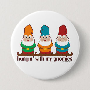 Blue Hangin' With My Gnomies 3 Inch Round Button