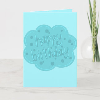 Blue Happy Birthday Card