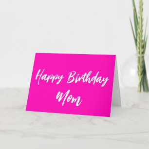 Blue Happy Birthday Mom from Daughter Card