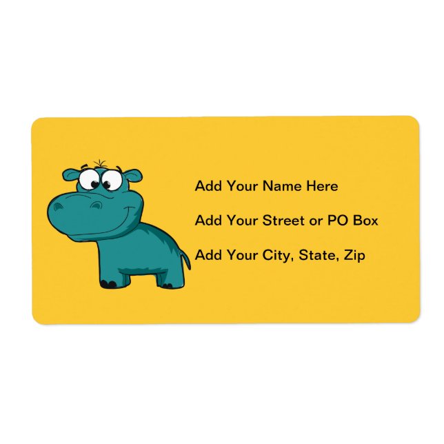 Blue Happy Hippo (Front)