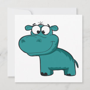 Blue Happy Hippo