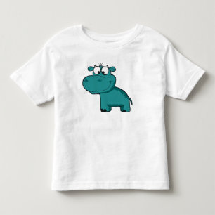Blue Happy Hippo Toddler T-shirt