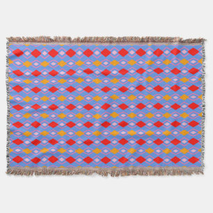 Blue Harlequin Knot Throw Blanket