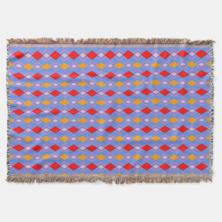 Blue Harlequin Knot Throw Blanket