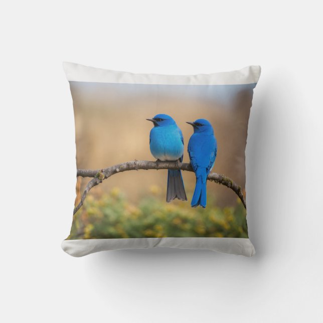 Blue Harmony – A Moment of Joy Throw Pillow (Front)